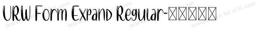 URW Form Expand Regular字体转换